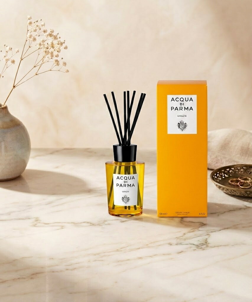 ACQUA DI PARMA（アクアディパルマ） グラツィエ ディフューザー 180ｍL／リードスティック7本／持続時間：約1カ月／ディフューザー