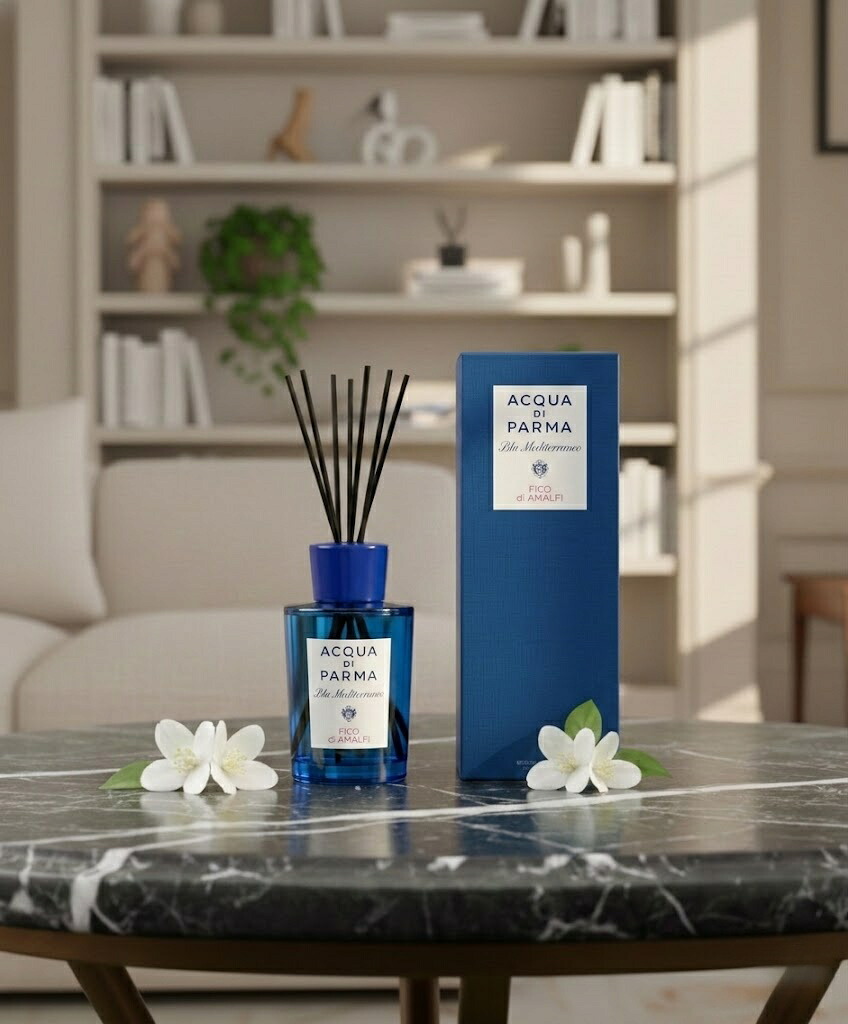 ACQUA DI PARMA（アクアディパルマ） ブルー メディテラネオ フィーコ ディフューザー 180ｍL／リードスティック7本／持続時間：約1カ月／ディフューザー