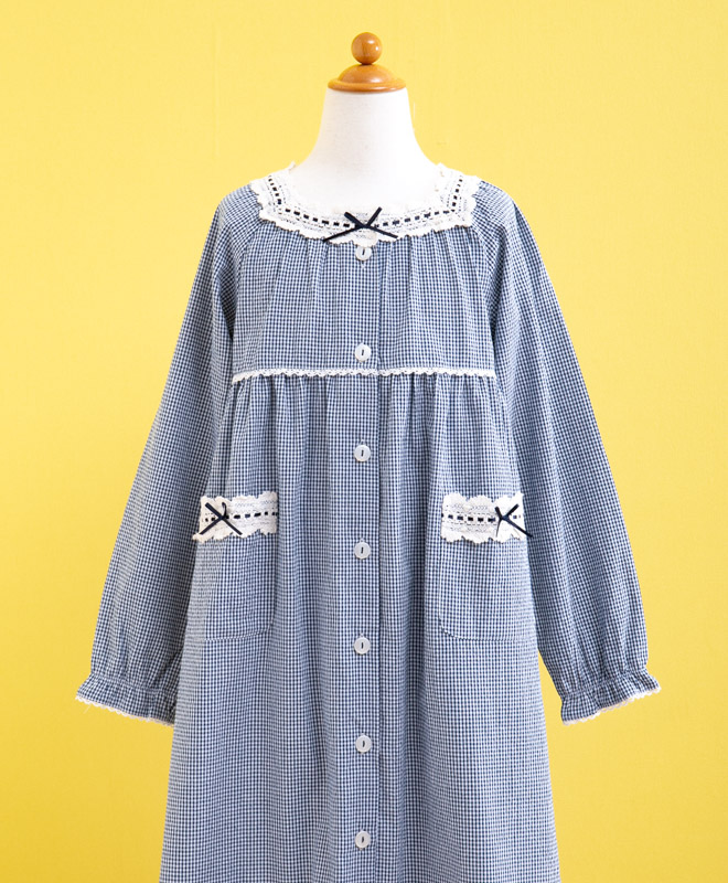 パジャマ キッズ ナイトウェア ネグリジェ ルームウェア ワンピース 前開き半袖 夏 女児 柔らかい肌触りで肌に優しいワッシャー加工地 綿100 部屋着 21福袋 女児