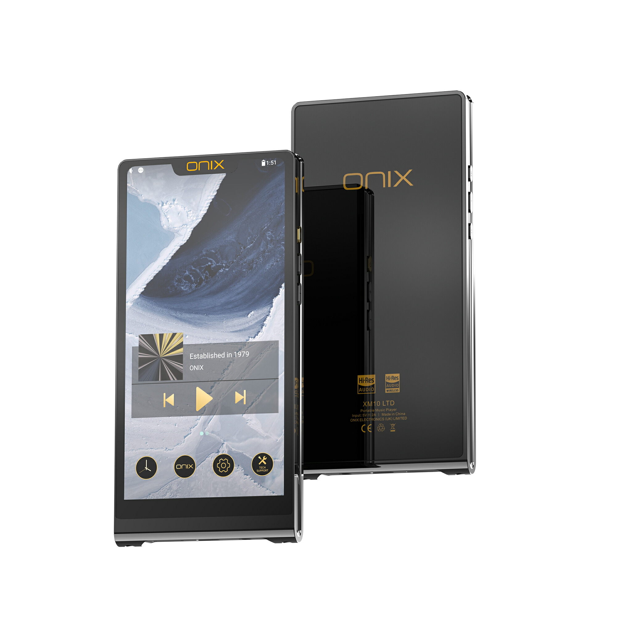 ONIX Waltz XM10 LTD 超薄型  AK4191+AK4499EX 積み上げる 高性能オペアンプ 3.5粍5極繋ぎ ンAndroid13 Bluetooth 5.0送受信相応う Wi-Fi 2.4G/5G AirPlay DLNAのワークストリーミング 3.5粍5極 to 4.4粍 アダプター付き添い人 高声遣い ハイレゾ