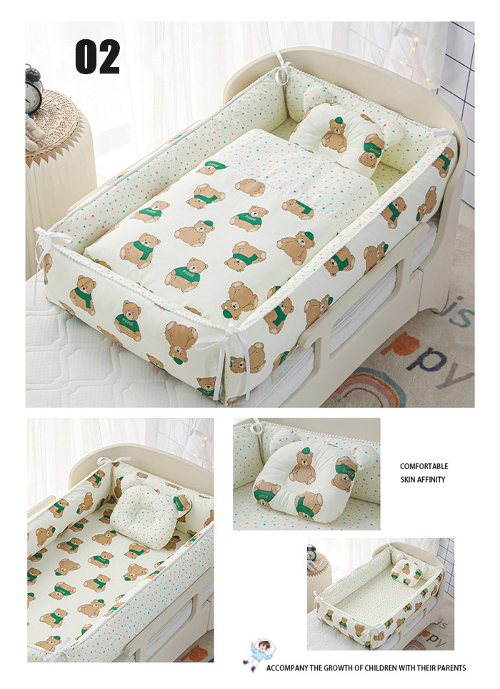 送料無料 ベッドインベッド 添い寝 ベビーベッド 寝返り防止 コットン 新生児ベッド 昼寝 転落防止 枕 ベッドインベッド 3点セット 布団 まくら 赤ちゃん 洗濯可能 持ち運びに便利 育児グッズ 出産祝い 楽天海外直送 Kanal9tv Com