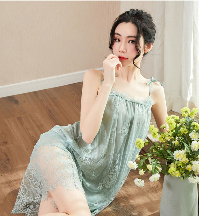 楽天市場 セクシー パジャマ レディース ルームウェア ランジェリー セクシーランジェリー キャミワンピース ナイトウェア キャミソール Vネック ワンピース 部屋着 インナー レース 透け Soomoo