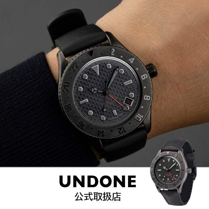 アンダーン UNDONE 腕時計 自動巻き メンズ 機械式 Basecamp ベースキャンプ ステルススティール ブラック レザーベルト 革ベルト BCP-CLB-STL 32,175円