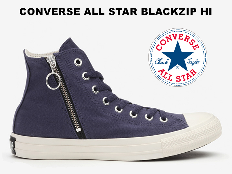 楽天市場 5 10再入荷 21年春夏新作 コンバース オールスター ブラックジップ ハイカット ネイビー 紺converse All Star Blackzip Hi Navyレディース メンズ スニーカー サイド ジップ ジッパー チャックテイラー Hi Fine