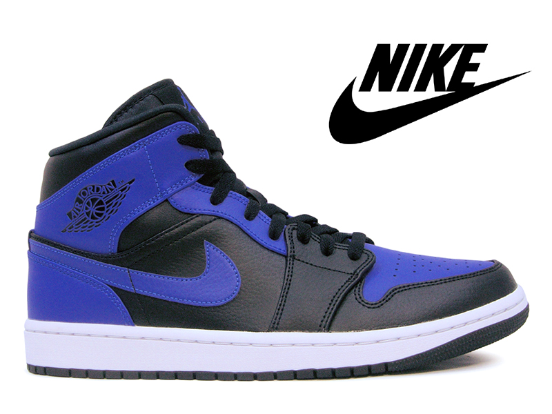 気質アップ 楽天市場 Nike Air Jordan 1 Mid Black Hyper Royal Whiteナイキ エアジョーダン1 ミドルカット ブラック ハイパーロイヤル ホワイト黒 青 白 スニーカー ハイカット メンズ Hi Fine 最適な材料 Rspetukangan Co Id