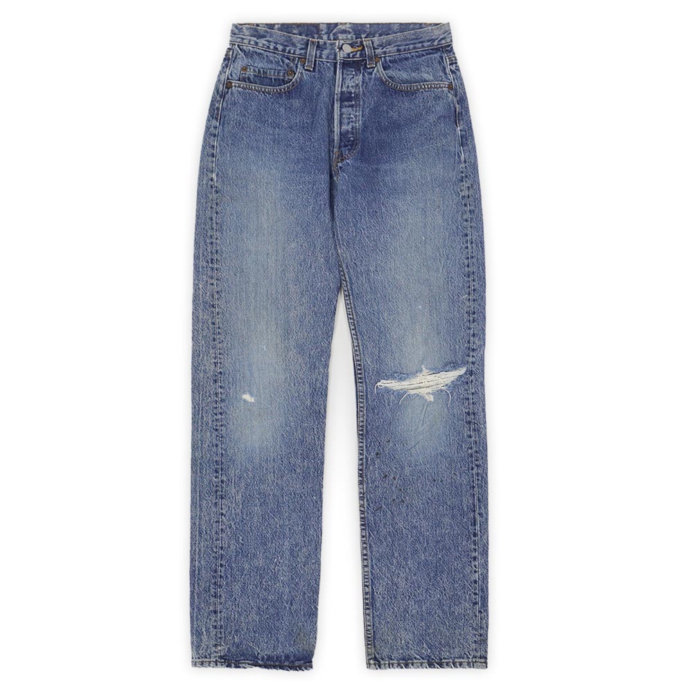 リーバイス Levi's 80s 80年代 501 デニムパンツ ジーンズ MADE IN USA アメリカ製 クラッシュ 襤褸 ボロ ヴィンテージ 505 定番 古着 インディゴブルー W31 L34【中古】