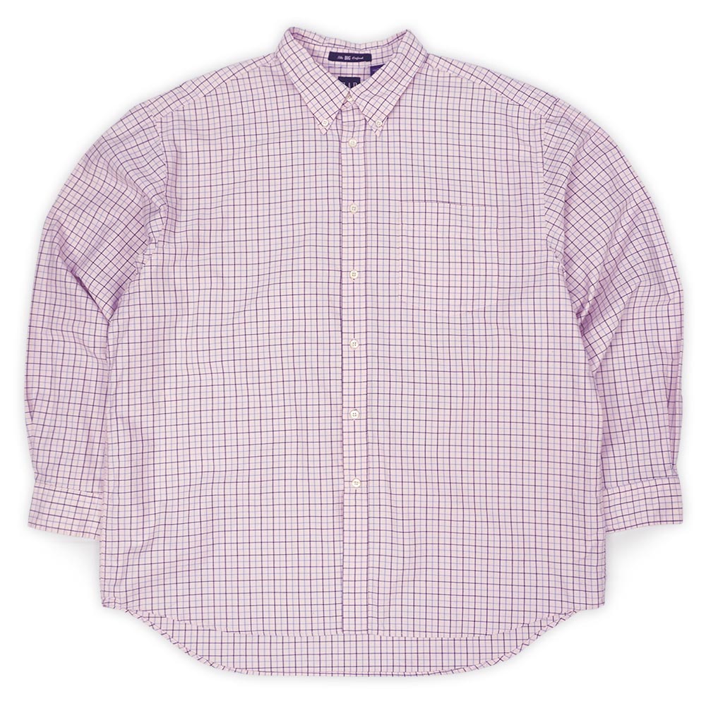 オールドギャップ OLD GAP 90s 00s 90-2000年代 The BIG Oxford ボタンダウンシャツ BD ビッグオックスフォード USA ヴィンテージ 古着 メンズ シャツ ピンク系 チェック柄 XL【中古】 6,105円
