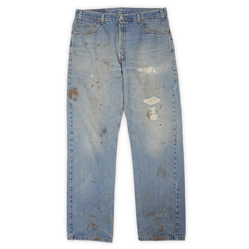 リーヴァイズジーンズ Levi\u0027s 00s 2000年月日 505 ジーンズズボン下 デニム えの具 不都合 芥もくた ボロ グランジ 501 USA ヴィンテージ 亜米利加 古着 メンズ ズボン ズボン下 インディゴブルー W36 L32【中古】
