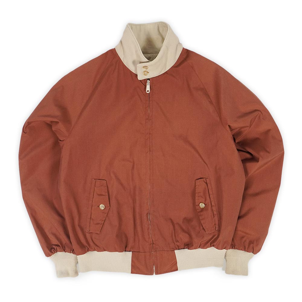 エディーバウアー Eddie Bauer 80s 80年代 リバーシブル ハリントンジャケット ブルゾン 珍品 黒タグ G-9 USA ヴィンテージ 古着 メンズ コート ジャケット ブラウン ベージュ L【中古】