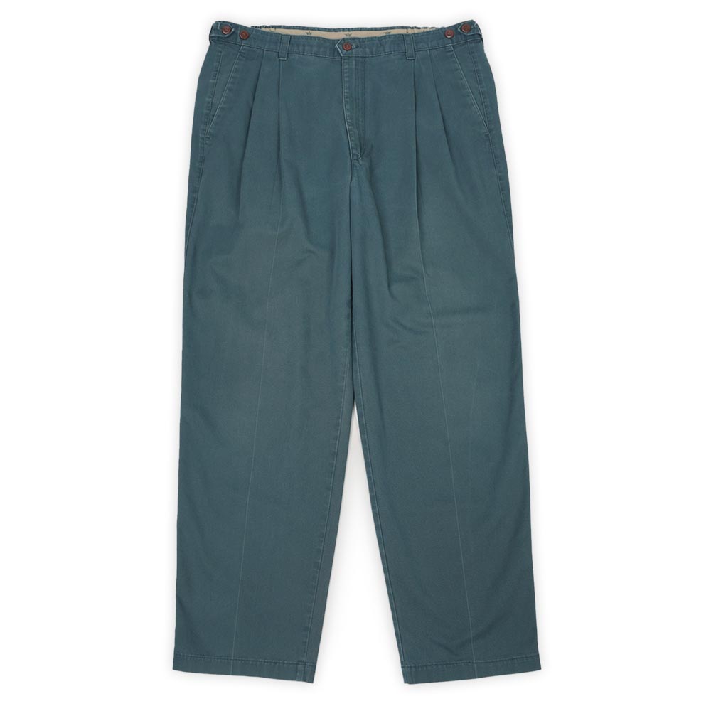ドッカーズ DOCKERS 90s 90年代 2タック チノパンツ イージーパンツ リーバイス Levi's MADE IN USA アメリカ製 ヴィンテージ 古着 メンズ ズボン パンツ ブルーグリーン W36 L32【中古】