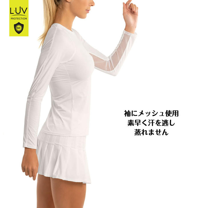 テニスウェア レディース Uv テニス かわいい 大人可愛い 紫外線カット おしゃれ 長袖