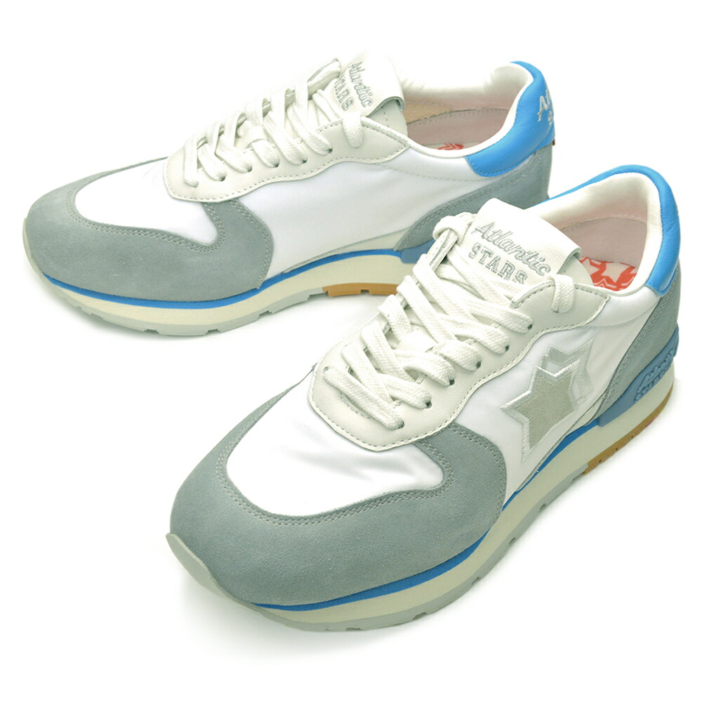 【2026年SS春夏新作】Atlantic STARS アトランティックスターズ 【正規品】スニーカー COLORADO コロラド メンズ COLO5010-0113 White Light Blue ホワイト ライトブルー