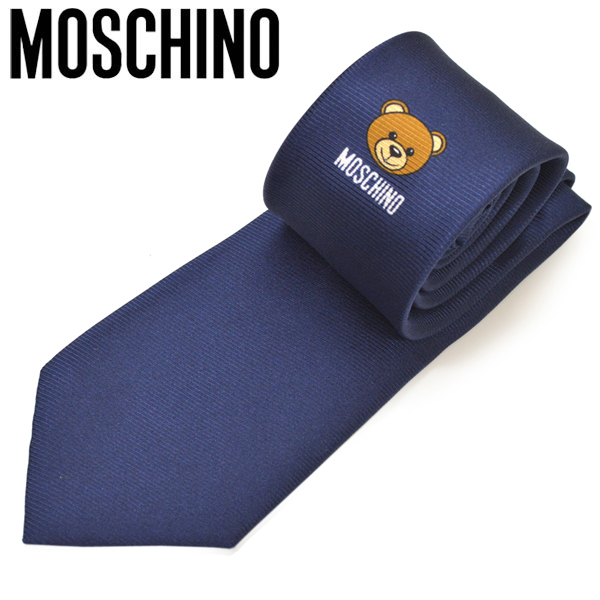 低価格 ネクタイ モスキーノ メンズ MOSCHINO テディベアワンポイント