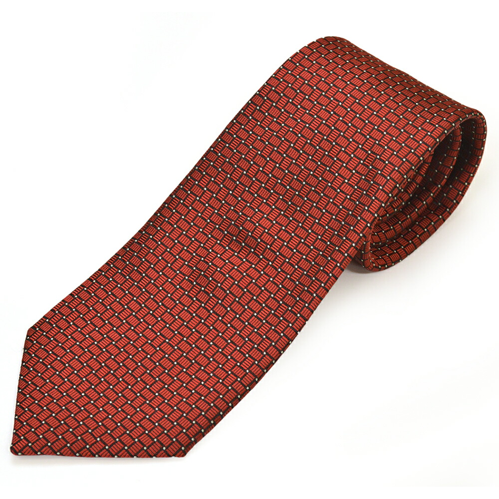 LANVIN ランバン ネクタイ ブランドシルクネクタイ(サイズ剣幅8cm)elv23w013 3065-3 RED レッド