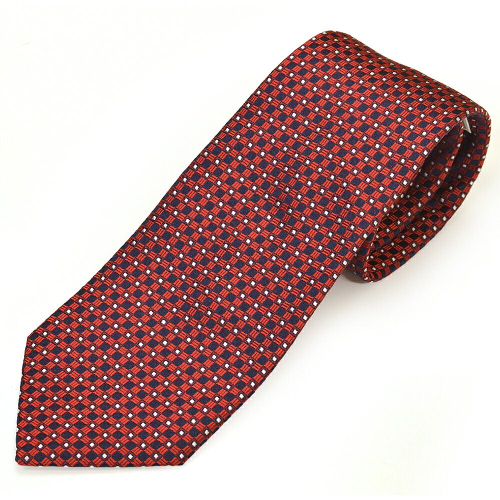 LANVIN ランバン ネクタイ ブランドシルクネクタイ(サイズ剣幅8cm)elv23w016 3100-2 RED レッド