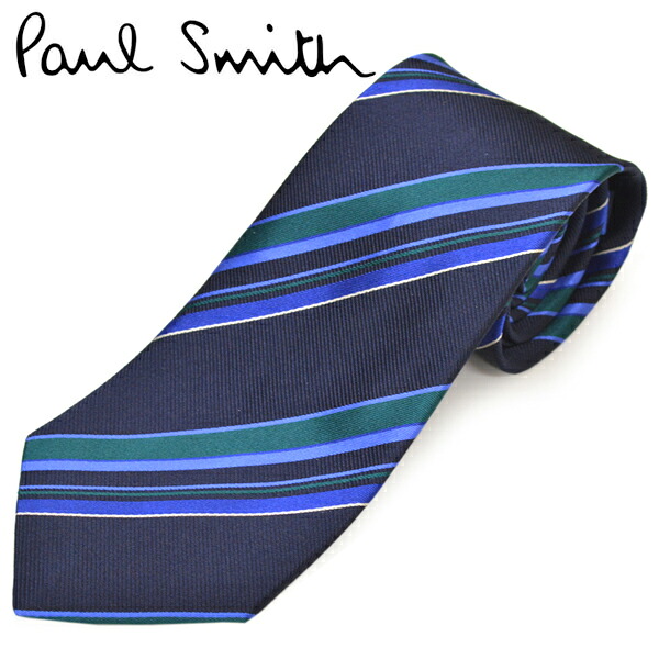 ネクタイ ポールスミス メンズ Paul Smith マルチストライプ柄シルクネクタイ(サイズ剣幅8cm)eps20w021 ALU8-47 ネイビー