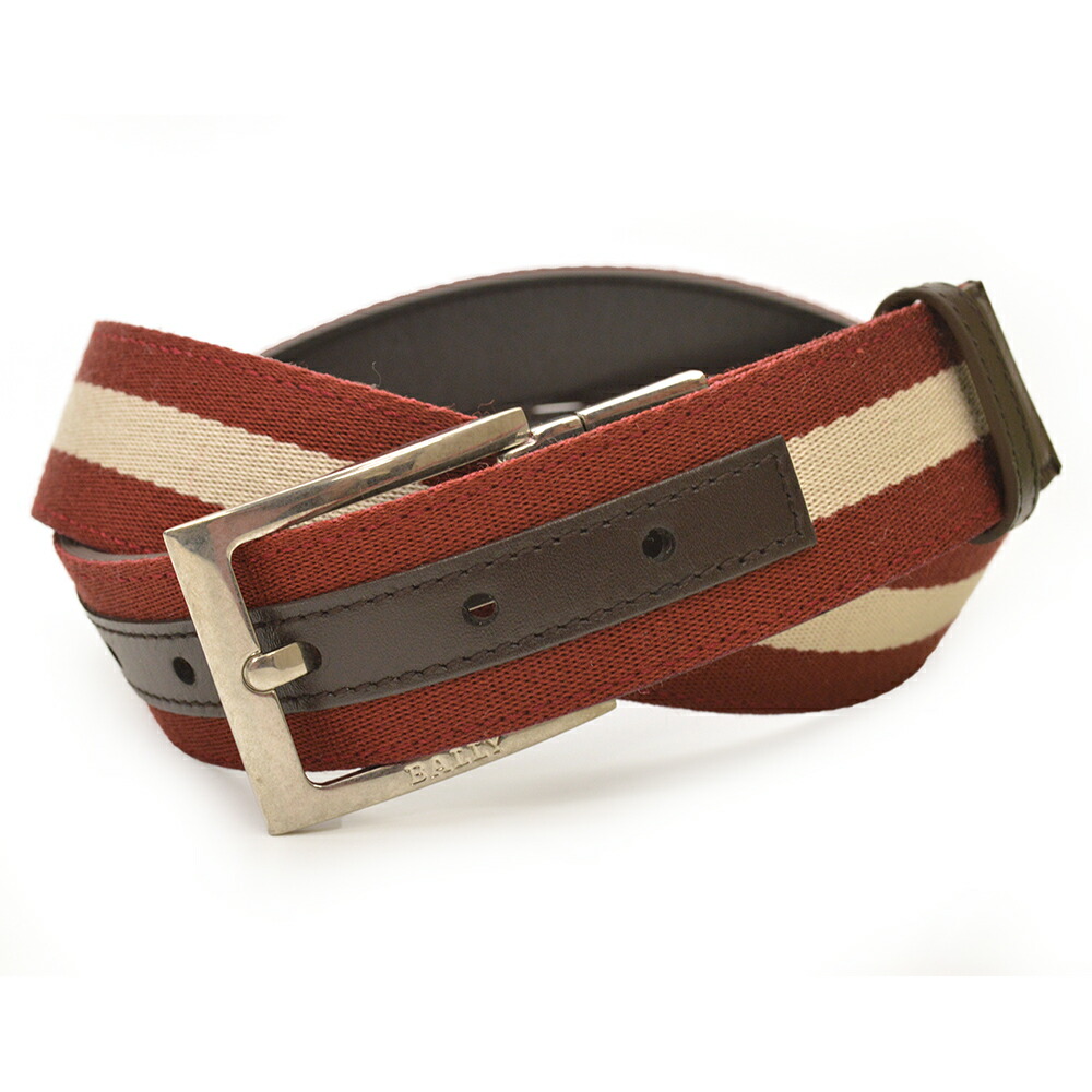 BALLY バリー メンズ 布切れ＆レザーリバーシブルベルト(大きさ自然調整能力のある)eba065 TONNI 35.TL 751 CHOCOLATE