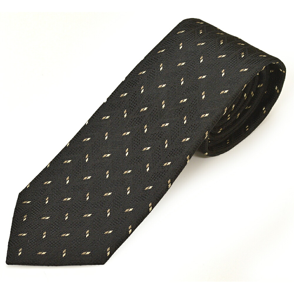 EMPORIO ARMANI エンポリオアルマーニ ネクタイ メンズ ドット柄シルクネクタイ(サイズ剣幅7.5cm)eea24s006 4R625-00020 BLACK ブラック｜ハイビューティ