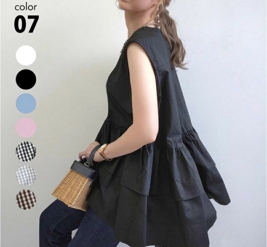 夏の新商品のフリルはゆったりしていて、フリルは少しやせて見えます人形シャツ女装ブラウスブラウス