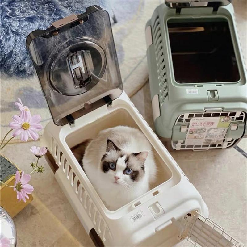 貨物輸送無料 リッチェル 露営持ちはこび ダブル部屋の入り口 S 大きさ 暗然たる赤銅色 超小型犬猫用