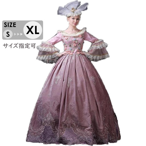 貴族ドレス中世貴婦人ドレスパニエ付きステージ衣装中世ドレスお姫様ドレスヨーロッパ貴族王族服ジュリエット演出現代劇演出ステージ衣装ヨーロッパ風演出パーティードレスピンク大人学園祭文化祭m5x0