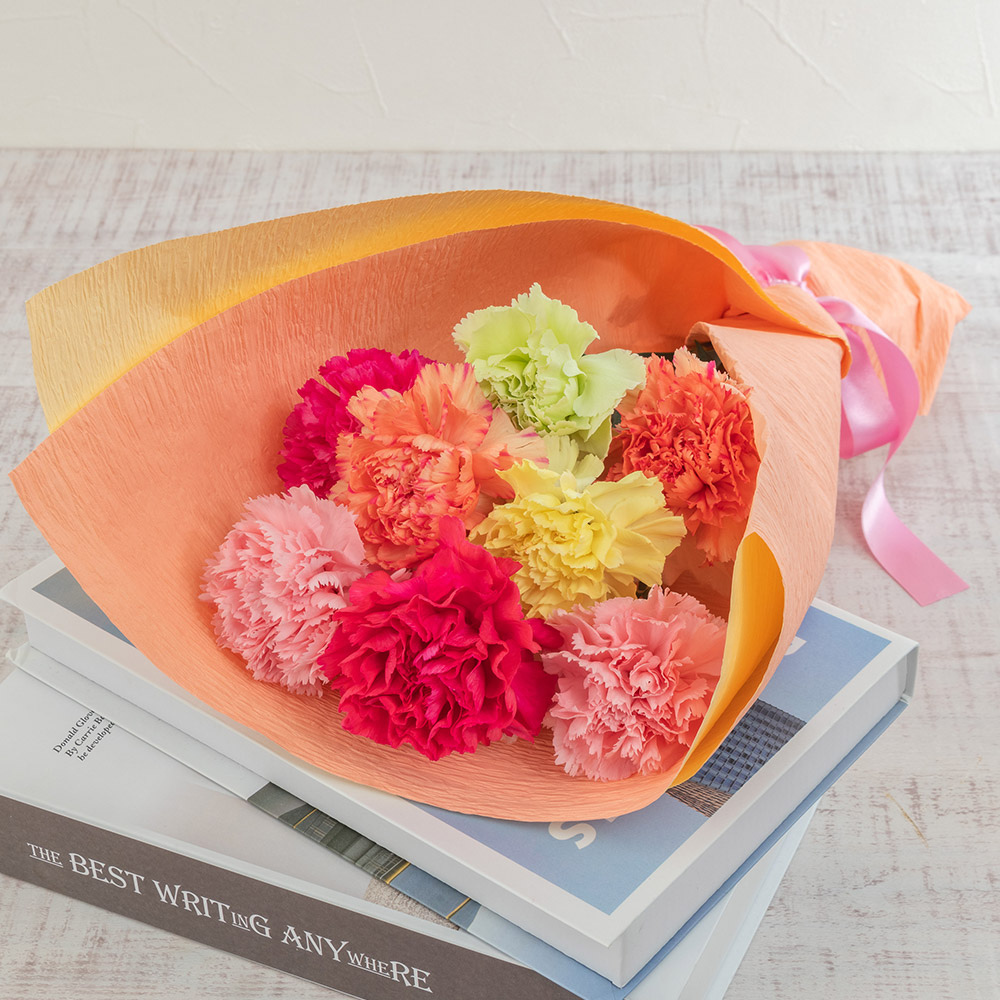 楽天市場】【販売終了】母の日 ミックスカーネーションの花束「感謝の