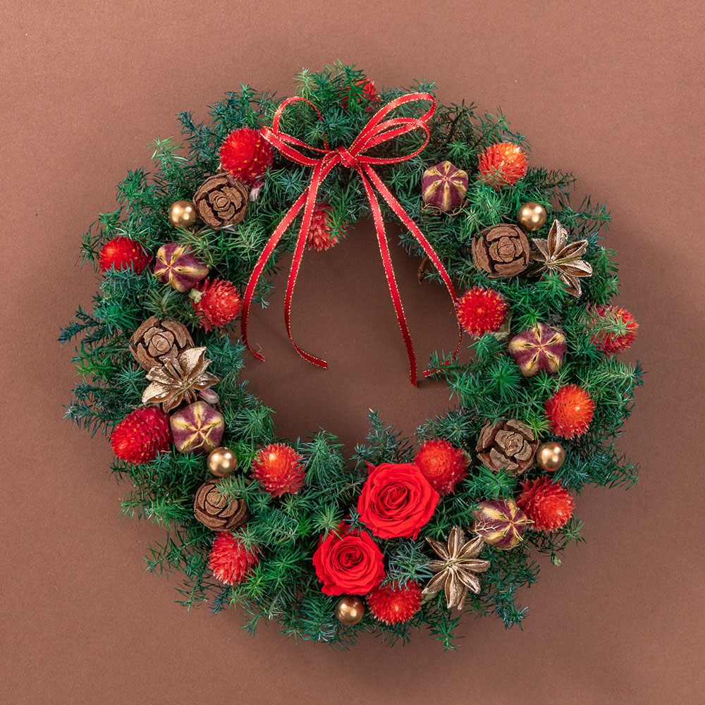 楽天市場】【お届けは12/24まで】クリスマス ハーフリース(赤系