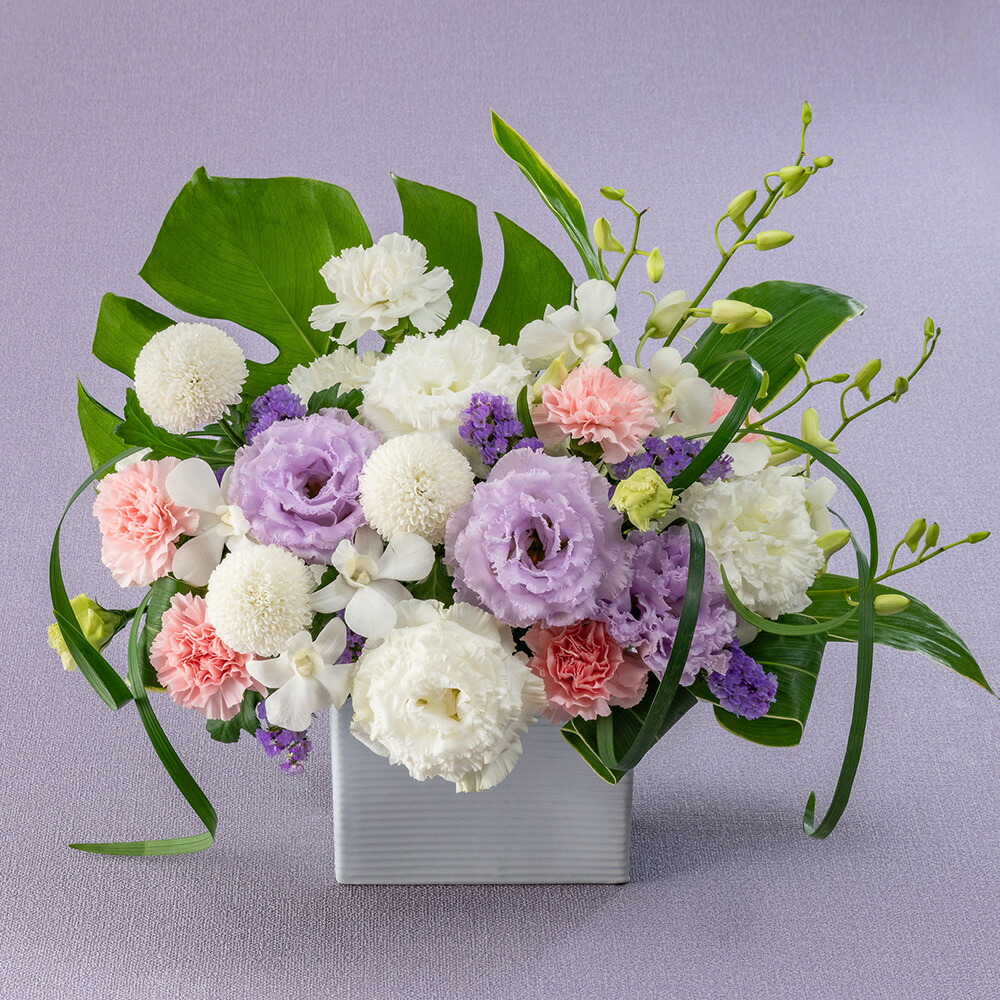 お供え 花 お供え用 アレンジメント「花清香(はなきよか)」 日比谷花壇 お供え花 供え花 供花 法事 仏事 喪中 お彼岸 仏花 お悔み 命日 生花 一周忌 告別式 お通夜 四十九日 メッセージカード 送料無料