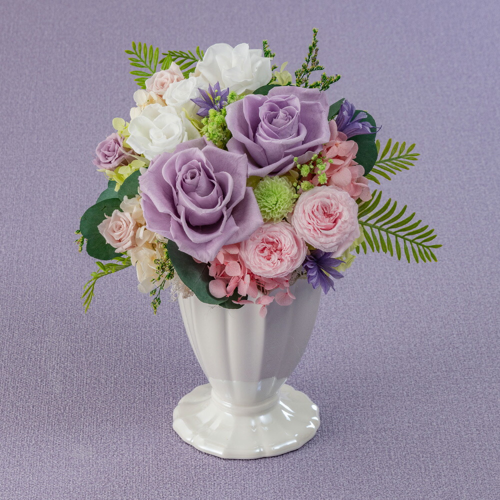 プリザーブドフラワー アーティフィシャルフラワー 仏壇用 供花 仏花 想花 ② 仏壇用 納骨堂 お供え プリザーブドフラワー 仏花 ミニ : ジェイ