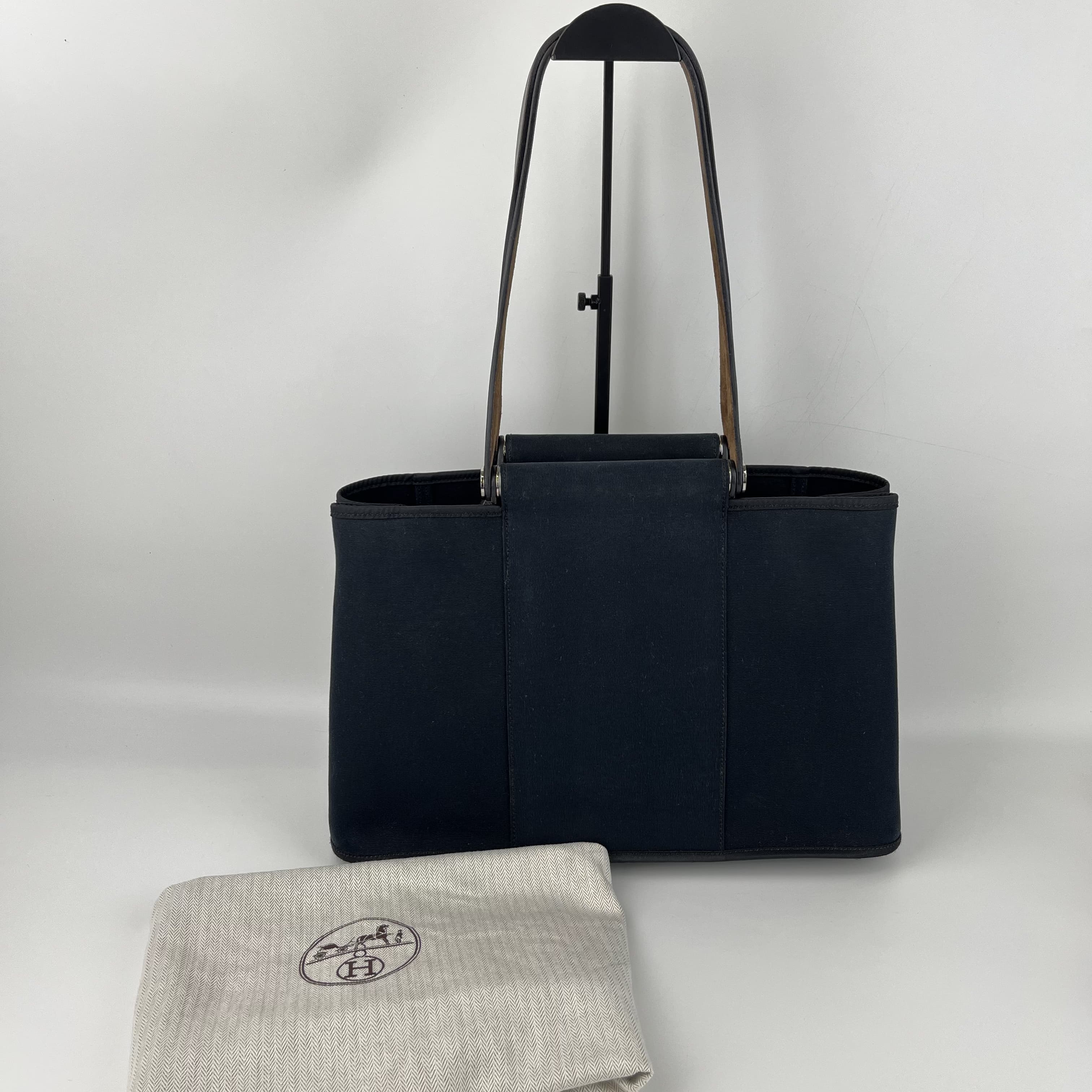 HERMES ネイビー ブラック トートバッグ エルメス トートバッグ ネイビー/ブラック