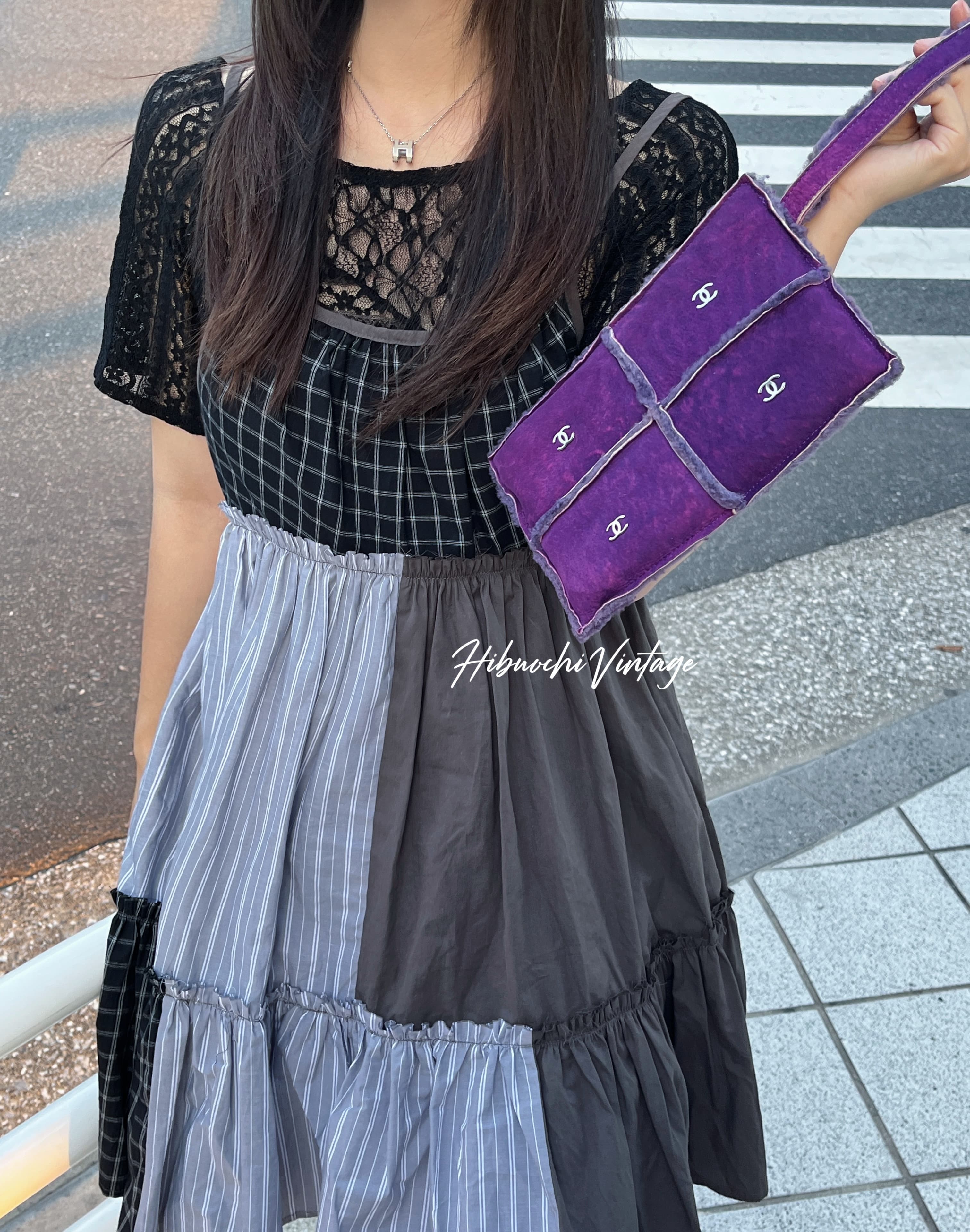 【中古】CHANEL シャネル ココマーク ハンドバッグ ムートン スエード パープル ６番台 ヴィンテージ レディース【中古美品】HIBUOCHI VINTAGE 38,870円