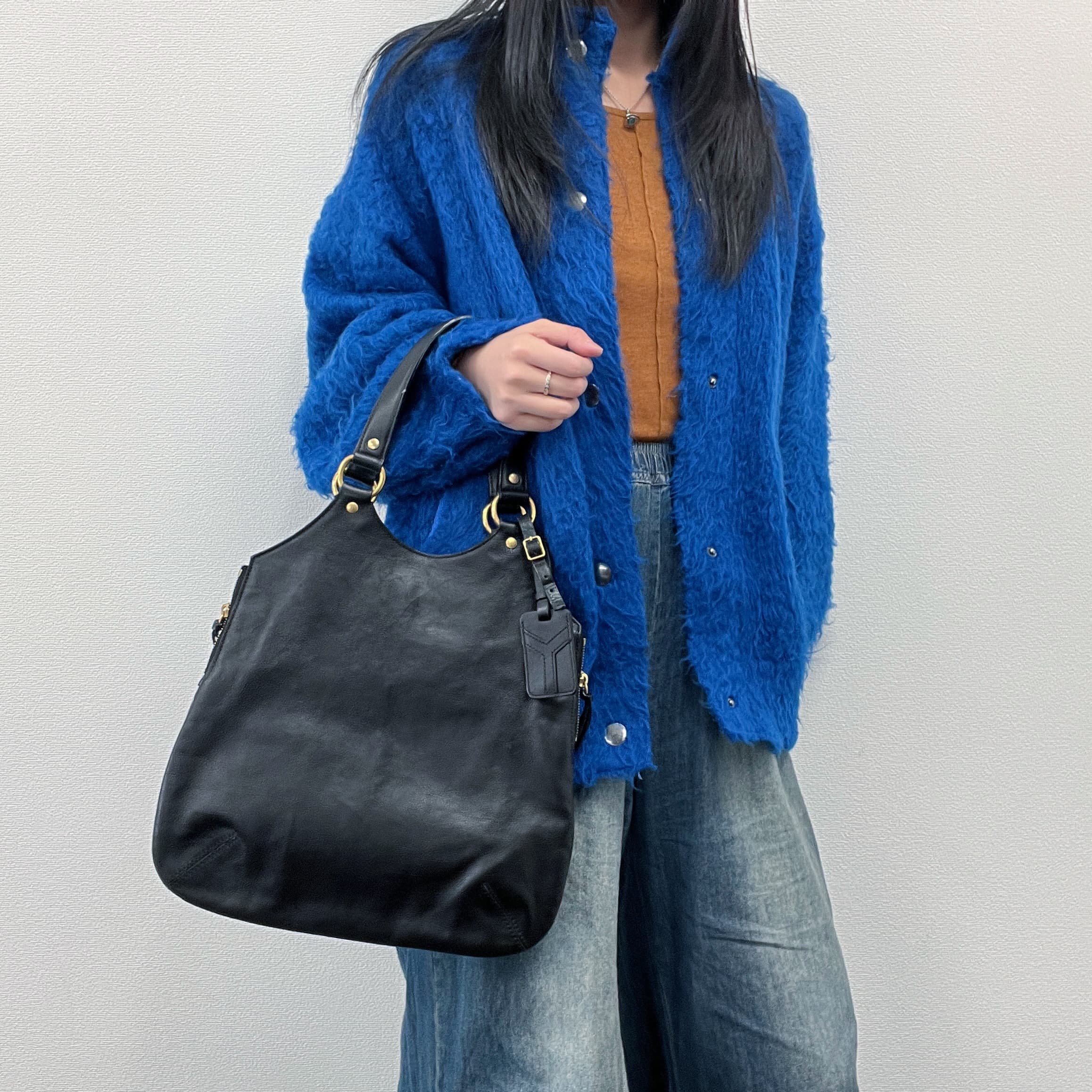 【中古】Yves Saint Laurent イヴサンローラン ハンドバッグ ブラック レザー ヴィンテージ レディース【中古美品】HIBUOCHI VINTAGE　HBOC260126A08 38,220円