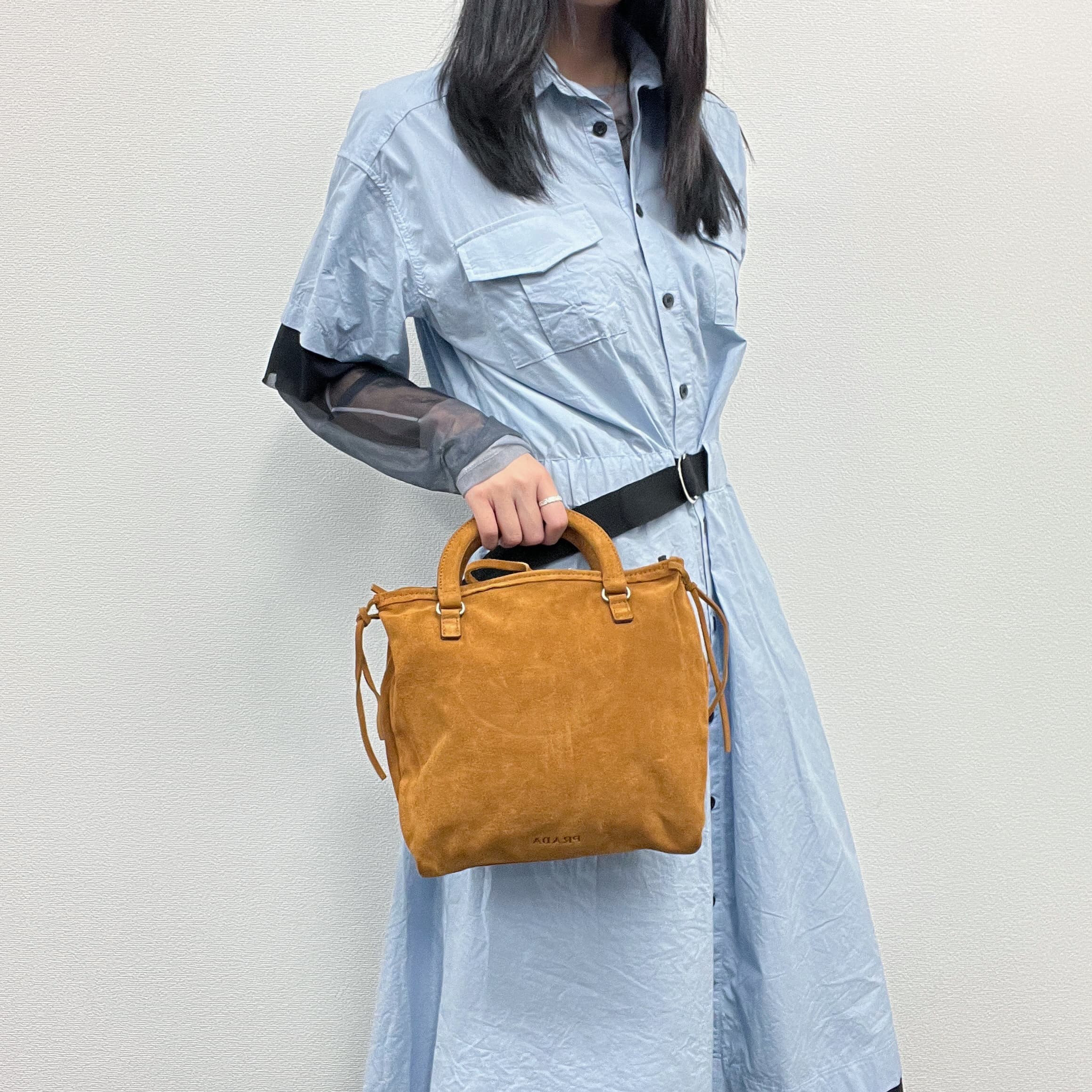【中古】PRADA プラダ ハンドバッグ ブラウン スエード ヴィンテージ レディース【中古美品】HIBUOCHI VINTAGE hboc260518a11|HIBUOCHI VINTAGE 店