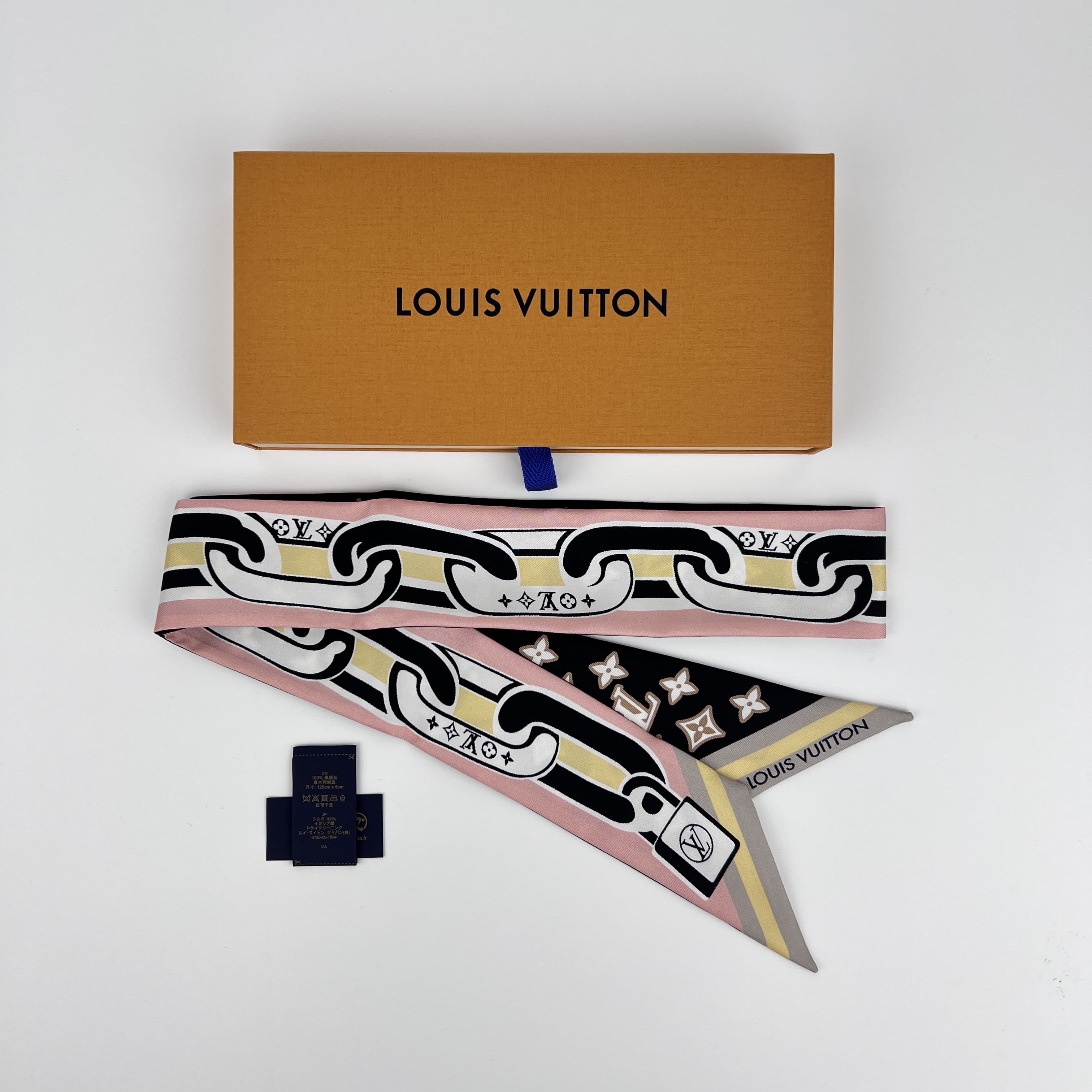 LOUIS VUITTON バンドー美品 楽天市場】ルイヴィトン MP2825 バンドー・SINCE 1854 スカーフ