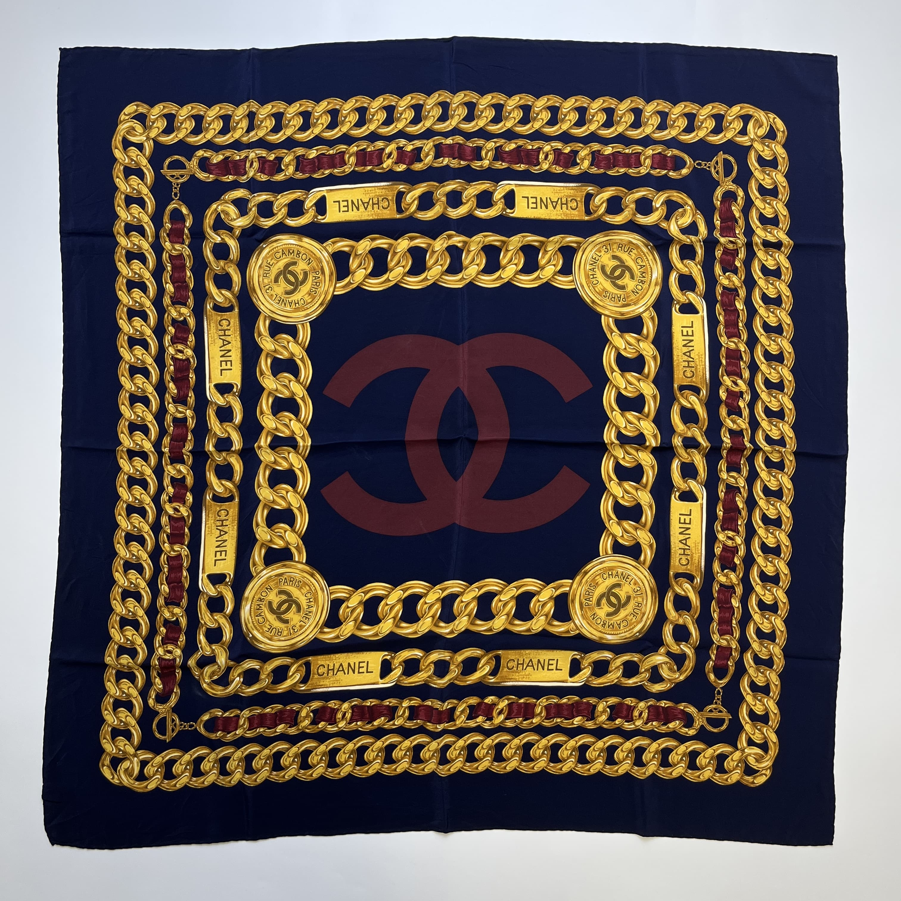 楽天市場】シャネル CHANEL スカーフ ココマーク シルク