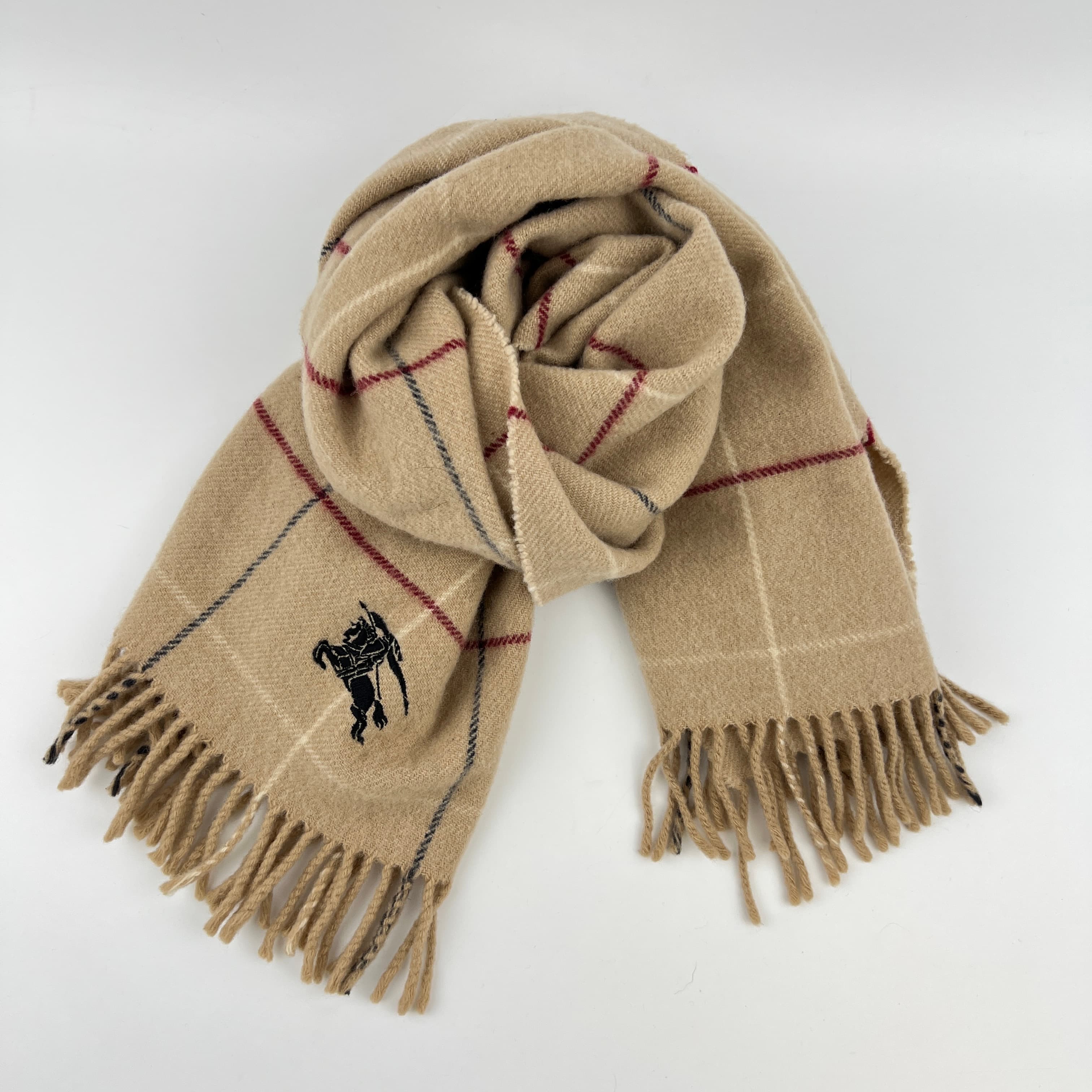 【中古】BURBERRY バーバリー ノバチェック マフラー ウール マルチカラー ヴィンテージ レディース 【中古美品】HIBUOCHI VINTAGE