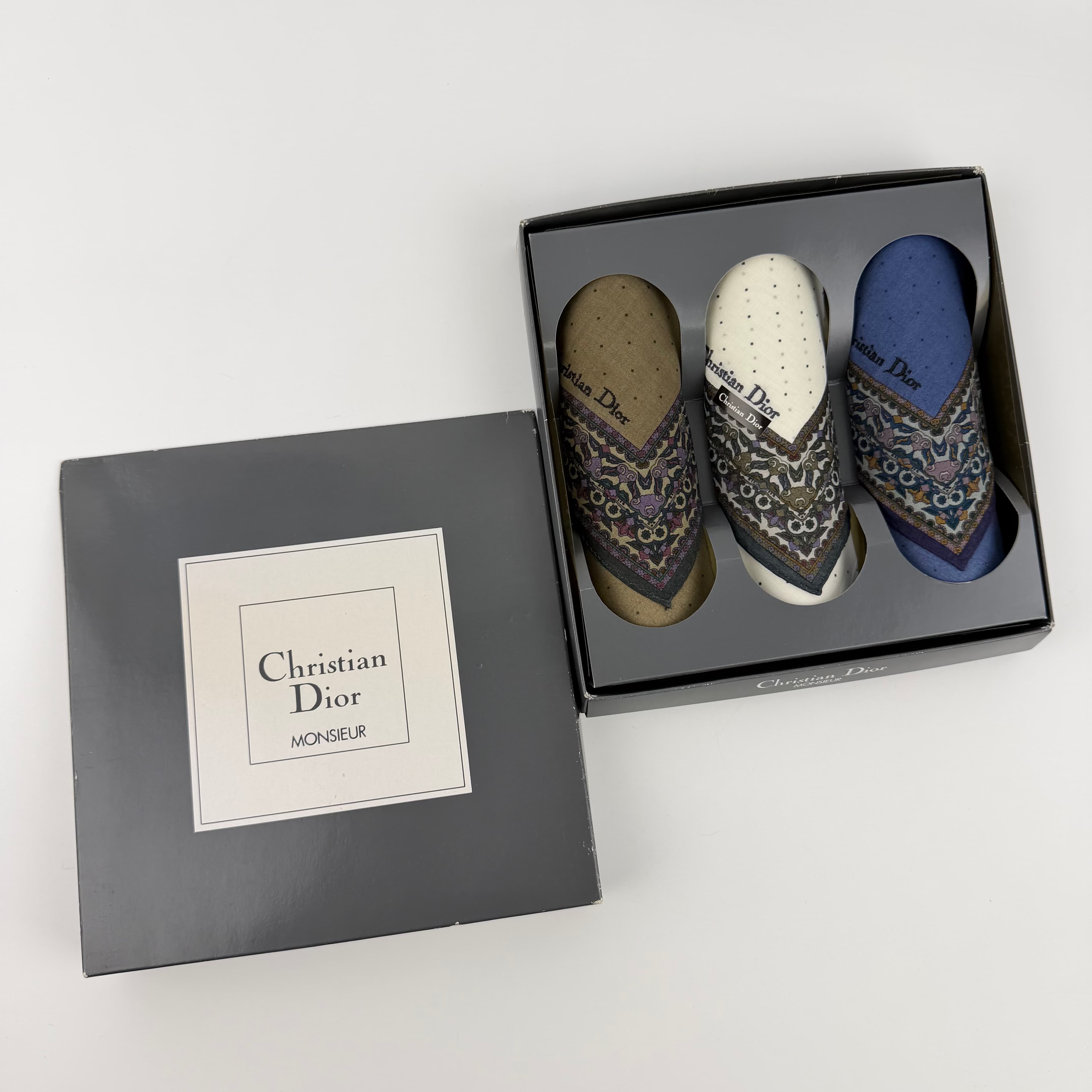 【中古】Christian Dior ディオール えり巻き 汗手拭い マルチ色つや 綿織物 ヴィンテージ レディース【中古美品】HIBUOCHI VINTAGE hboc260317a14