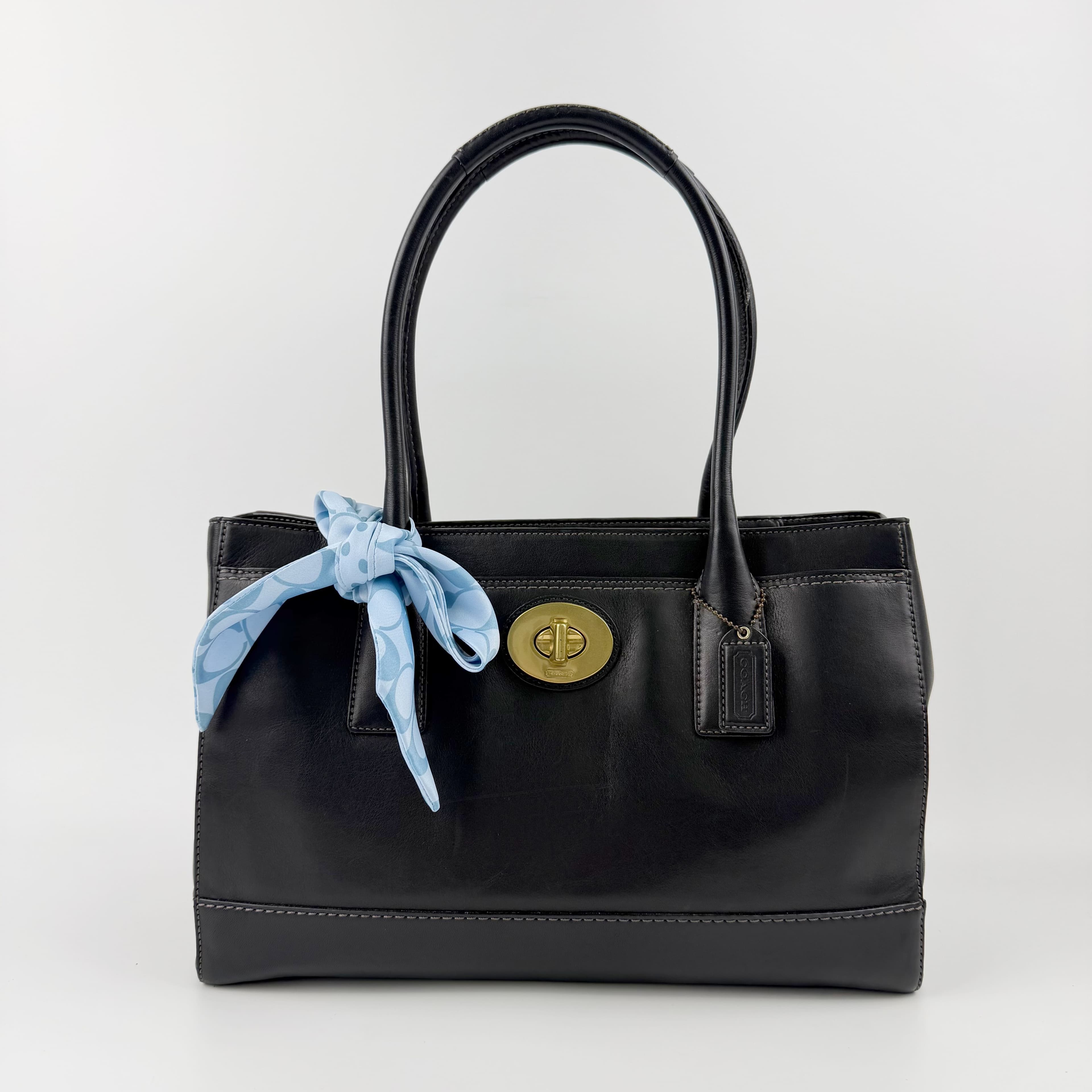 【中古】COACH コーチ トートバッグ ハンドバッグ レザー ブラック 金具ゴールド ヴィンテージ レディース HIBUOCHI VINTAGE hboc260602a01|HIBUOCHI VINTAGE 店