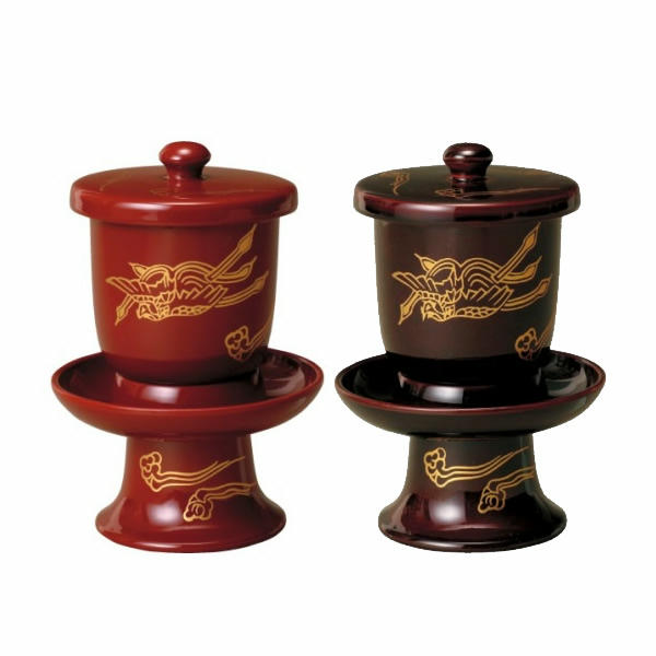 楽天市場】献茶湯器 (けんちゃとうき) 朱塗 一対 (中)【納期目安：通常