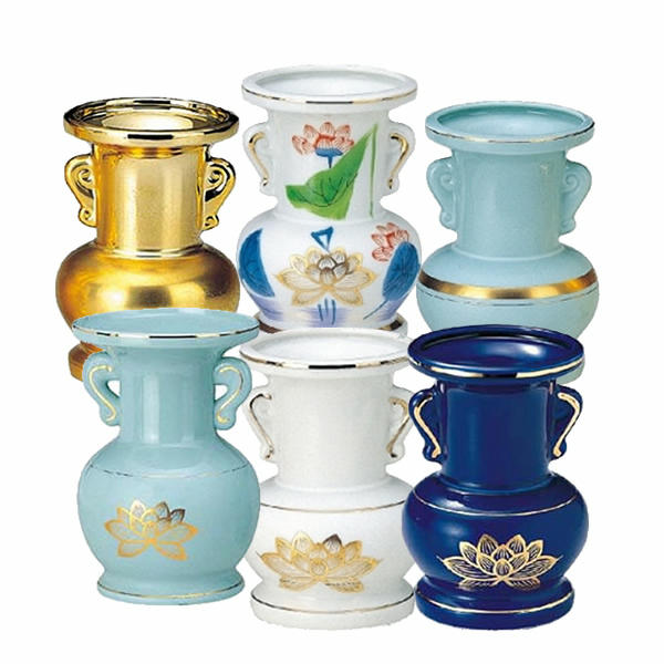 楽天市場】花立 大玉仏花 陶器製 仏具 花立て 花立 花瓶 花器 常花
