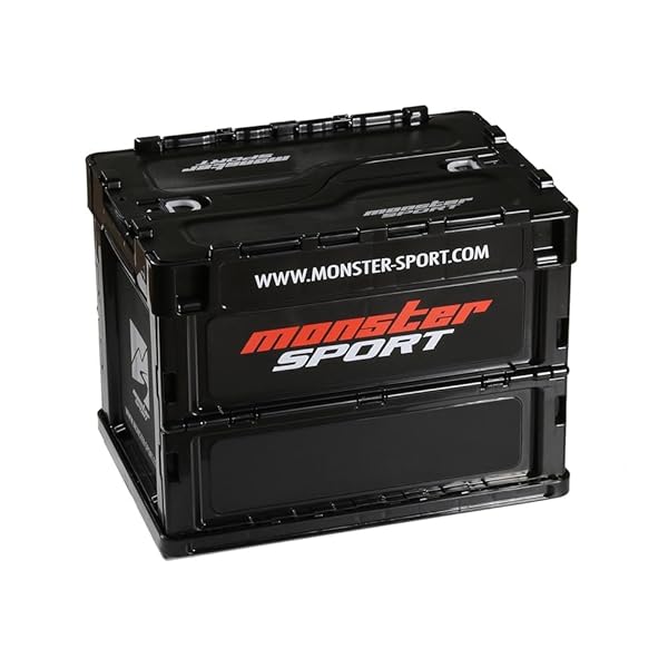 MONSTER SPORT 折りたたみ容れもの 20L フタ付き添い人 鍵を掛ける付き添い人 日本製 [W366×D264×H283] 折り畳み 納める