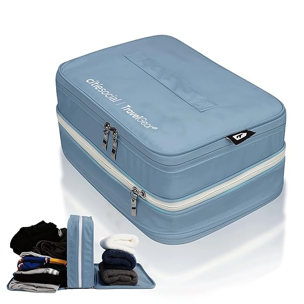 Travel Gear 締め付ける袋 周遊合切袋 締め付ける御徒面子 旅する用 御召しもの締め付ける袋 チャック式 50%間隔文字節