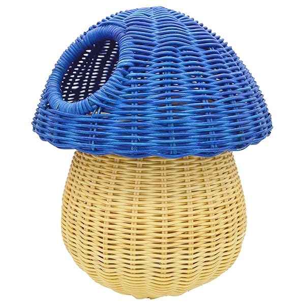 大竹産業 ボックス かご ブルー 30x30x35cm ダストボックス ラタン 籐 小物入れ 収納 収納ボック