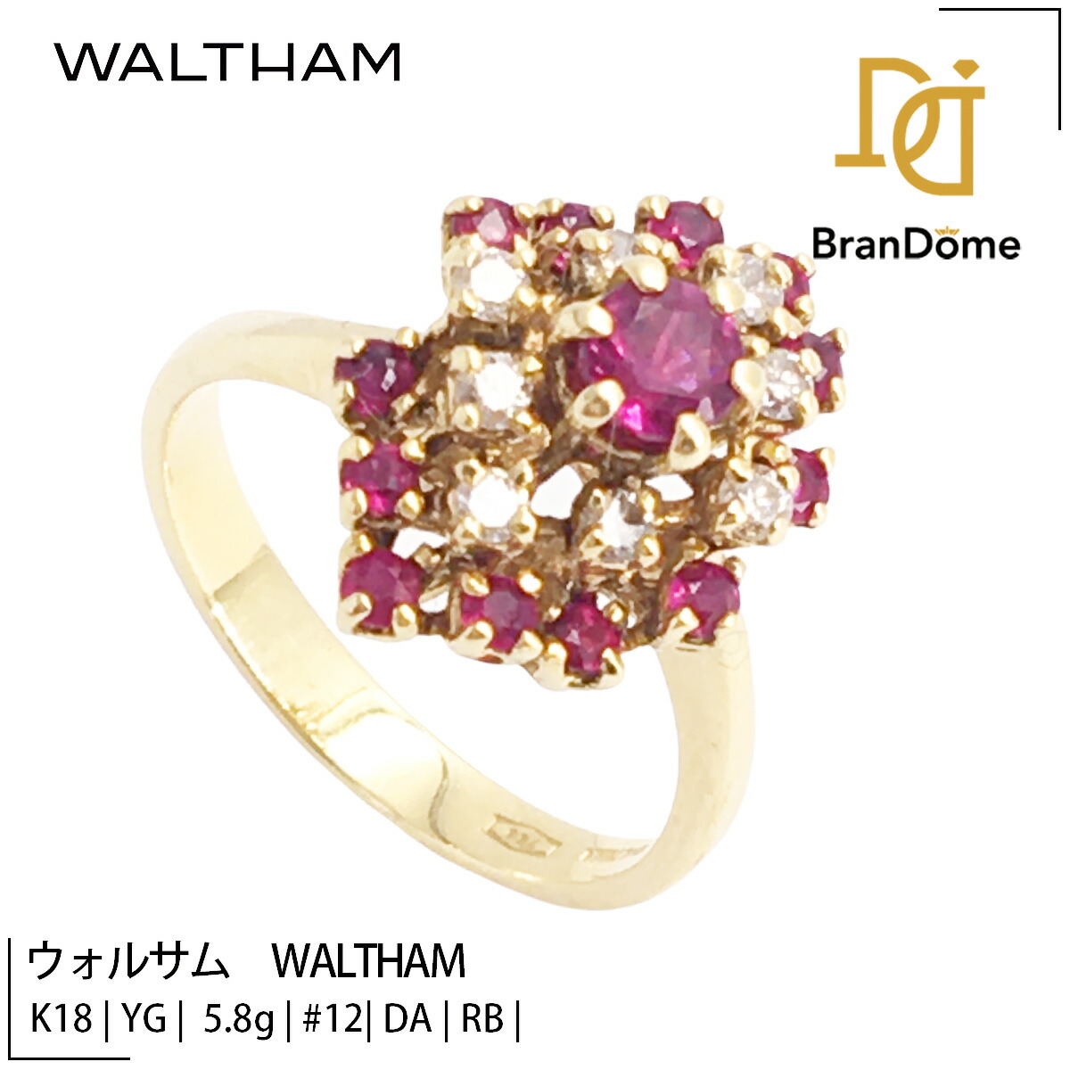 楽天市場】ウォルサム WALTHAM K18YG フラワー モチーフ スウィング