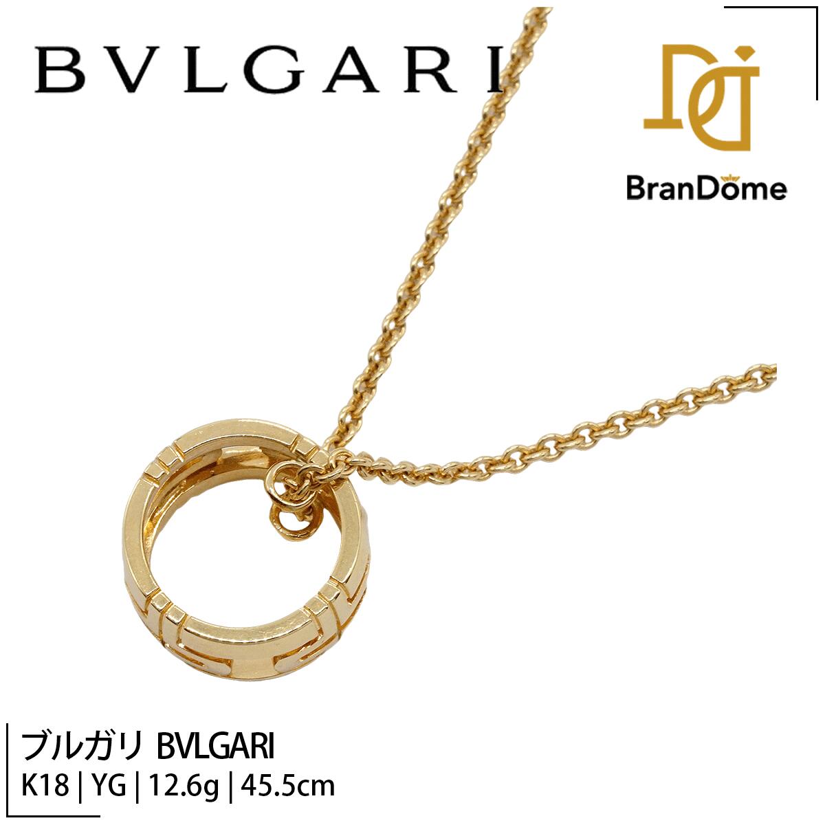 【中古】 ブルガリ BVLGARI ネックレス パレンテシ K18 YG イエローゴールド チェーン長さ約45.5cm 750 レディース ジュエリー Parennesi necklace