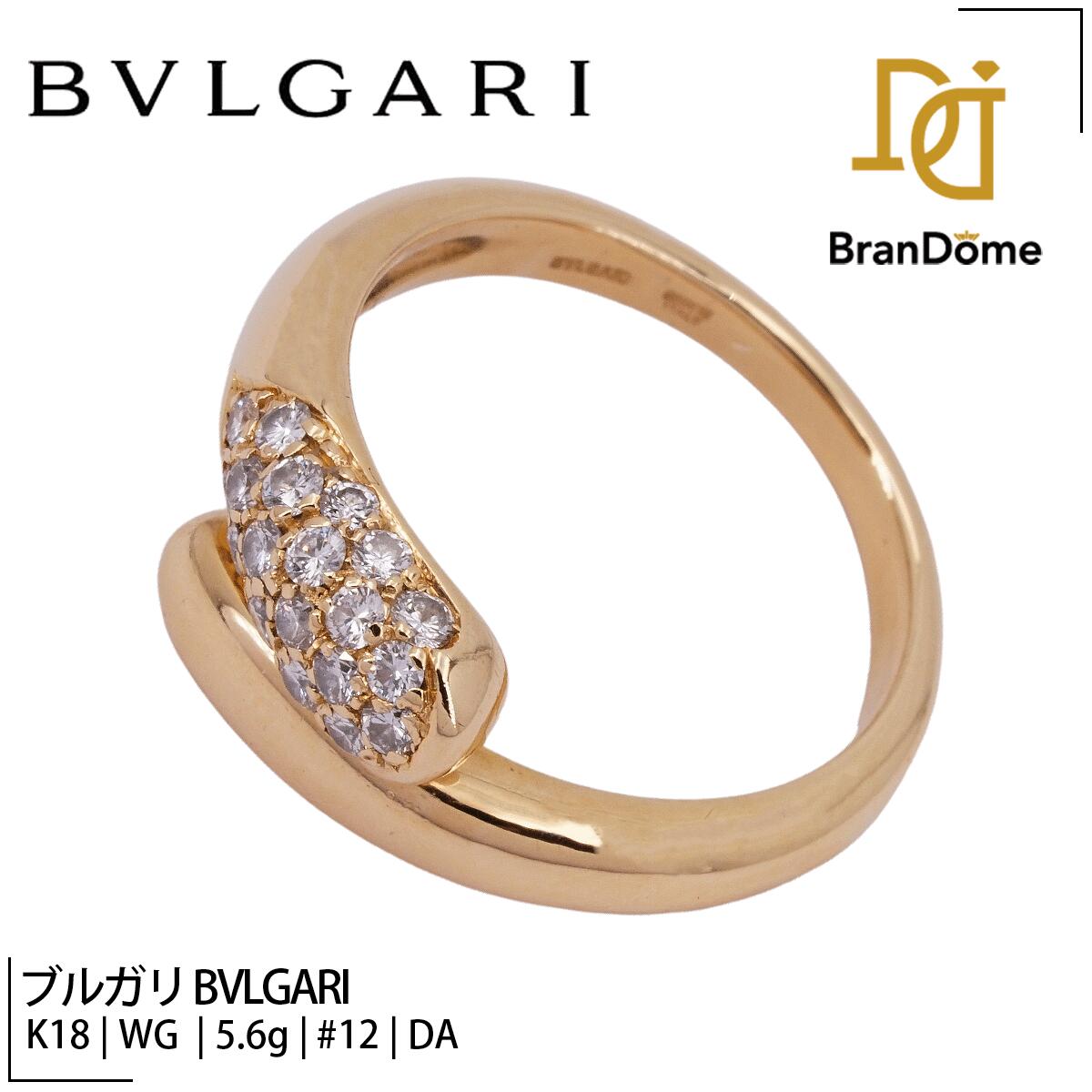 【中古】 ブルガリ BVLGARI リング アストレア パヴェダイヤ ダイヤモンド K18 YG イエローゴールド #52 約12号 指輪 750 レディース ジュエリー Astrea ring