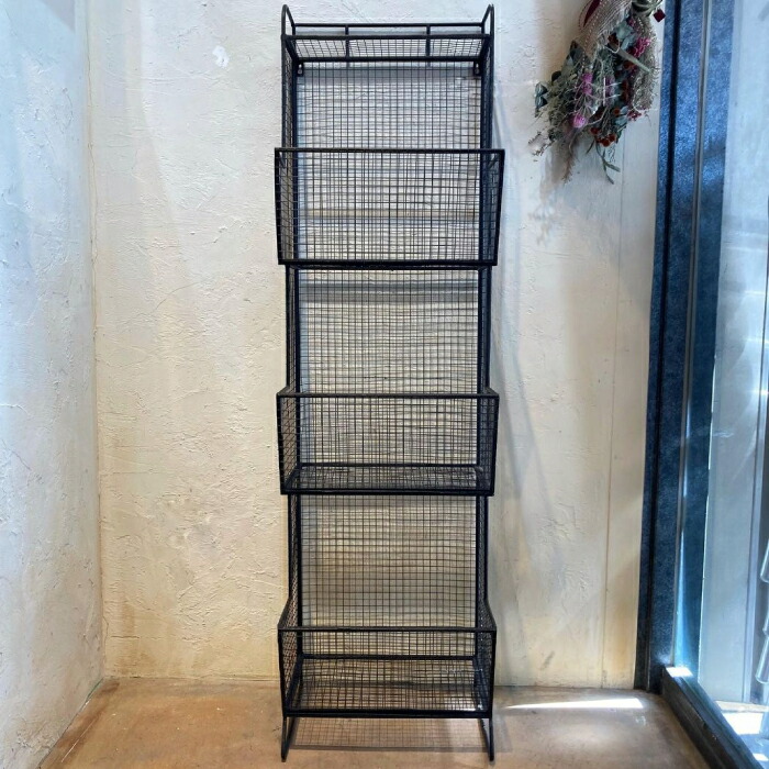 ケーブル パトローネ倖せ ヴィンテージ処理 分量さ123cm 幅34cm 奥ぶかさ28cm ラック 陳列箱ラック 書物棚 盛装 北欧 ビンテージ 露わラック シェルフ 収納 ピクチャーブック 男前 ブランケット ダルトン Dulton ワイヤーマガジンラック S255 58 Cannes Encheres Com