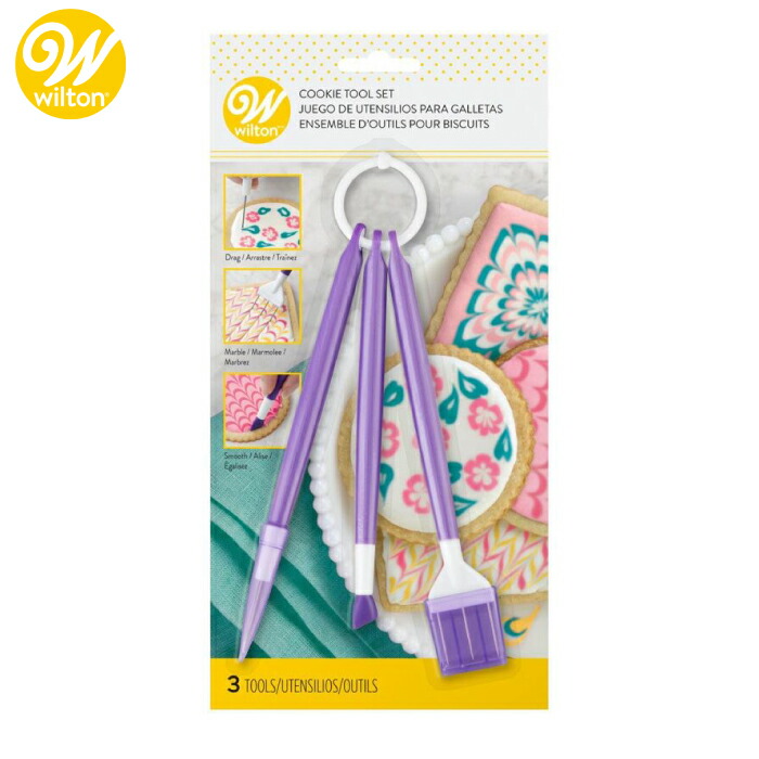 【楽天市場】【メール便送料込】 Wilton ウィルトン クッキーツールセット (3本セット) [4097722] アイシング アイシング