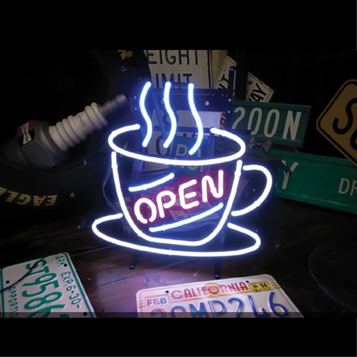 送料無料 アメリカ雑貨 Cafe Neon レストラン アメリカン雑貨 おしゃれ 標識 案内板 インテリア ネオンサイン ネオンライト アメリカ雑貨 店舗用 Bar Open ハイドアウト オシャレ空間を演出 店内や部屋を華やかに バー 看板 ネオンサイン Sign ネオン管 電飾看板