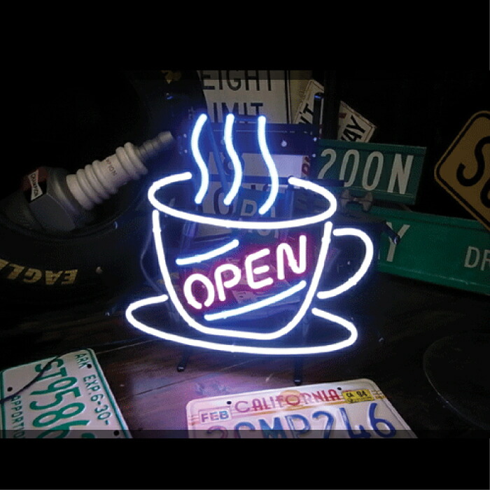 楽天市場 送料無料 ネオンサイン 看板 ネオン管 ネオンライト Neon Sign インテリア 店舗用 ガラス管 電飾看板 おしゃれ アメリカン雑貨 アメリカ雑貨 カフェ Bar バー レストラン Coffee Open ハイドアウト